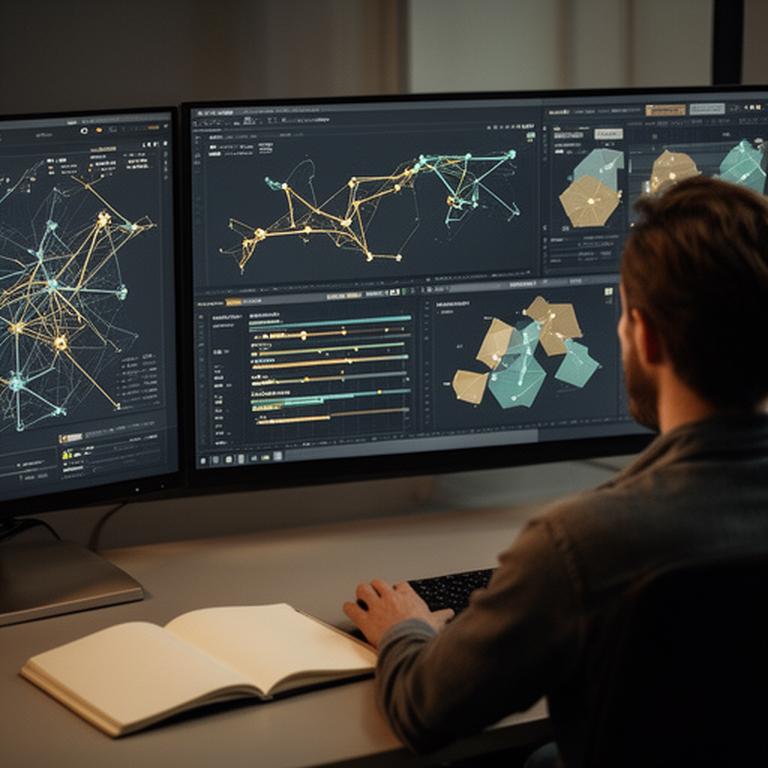 Analyst comparing transport routes and delivery times on a large operations dashboard